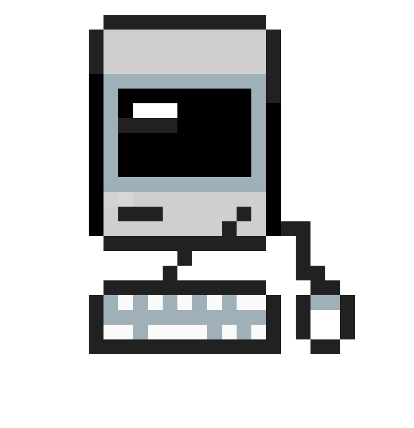 pixel art of a computer